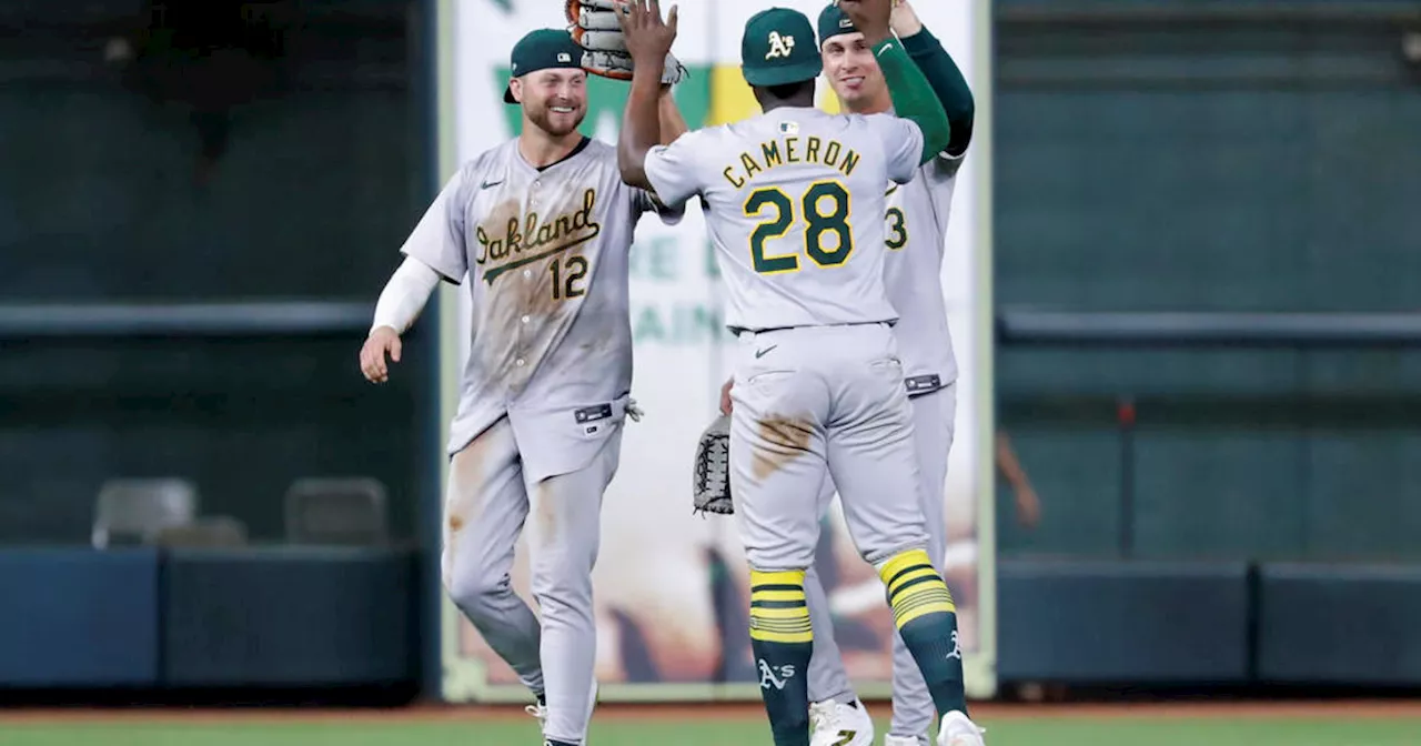 Oakland A's score 2 runs in 12th to outlast Houston Astros 4-3