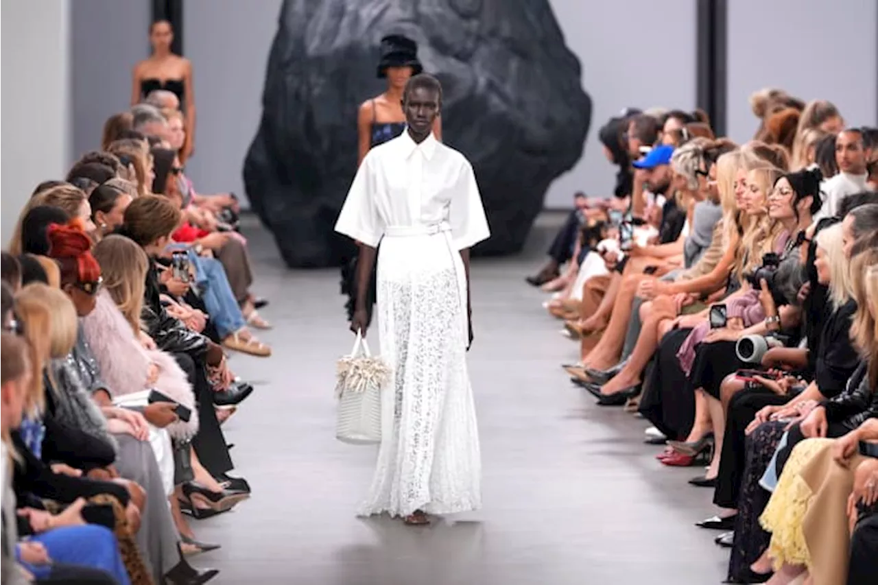 Bold looks among boulders at Michael Kors' New York Fashion Week show