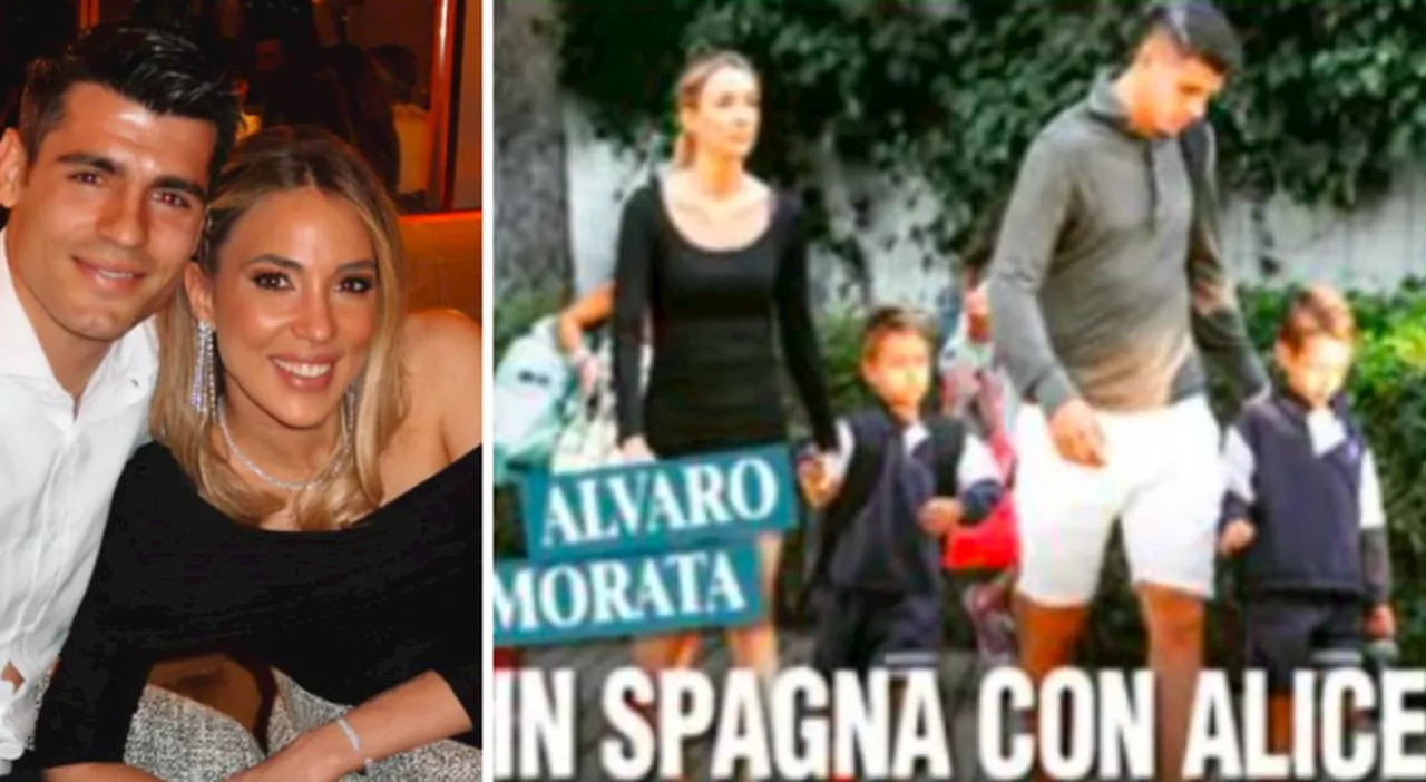 Alice Campello e Alvaro Morata insieme per il primo giorno di scuola dei figli: «Nessun ripensamento, siamo ge