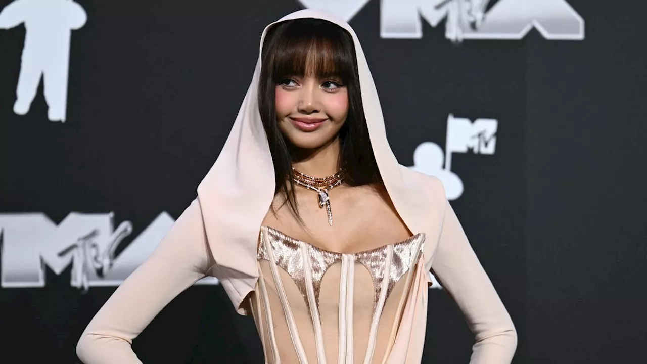 Blackpink's Lisa Looks Like a Rockstar in a Nude Corset Dress at the 2024 VMAs