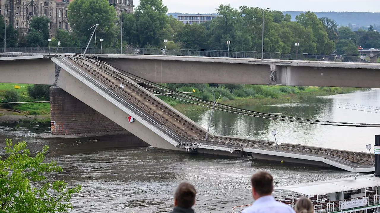 Carolabrücke Dresden: Bauwerk soll komplett einsturzgefährdet sein