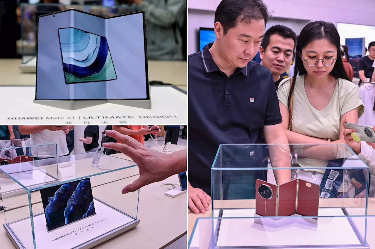 Apple rival Huawei turns science fiction into reality with launch of $2,800 tri-fold smartphone