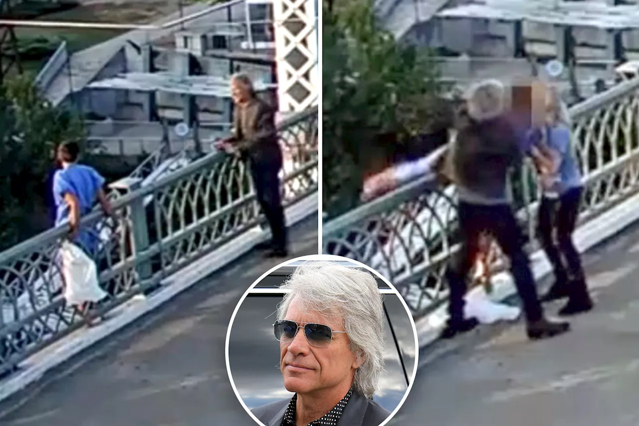 Jon Bon Jovi convinces woman not to jump off Nashville bridge while filming music video