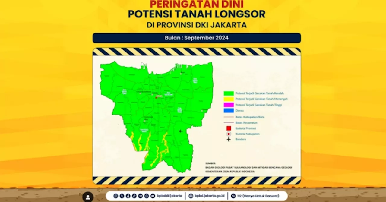 10 Wilayah di Jaksel dan Jaktim Berpeluang Longsor September