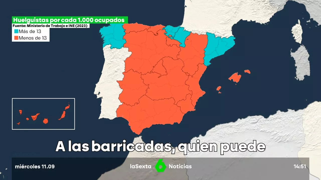 Radiografía de las huelgas en España: los sectores con peores condiciones son los que menos protestan