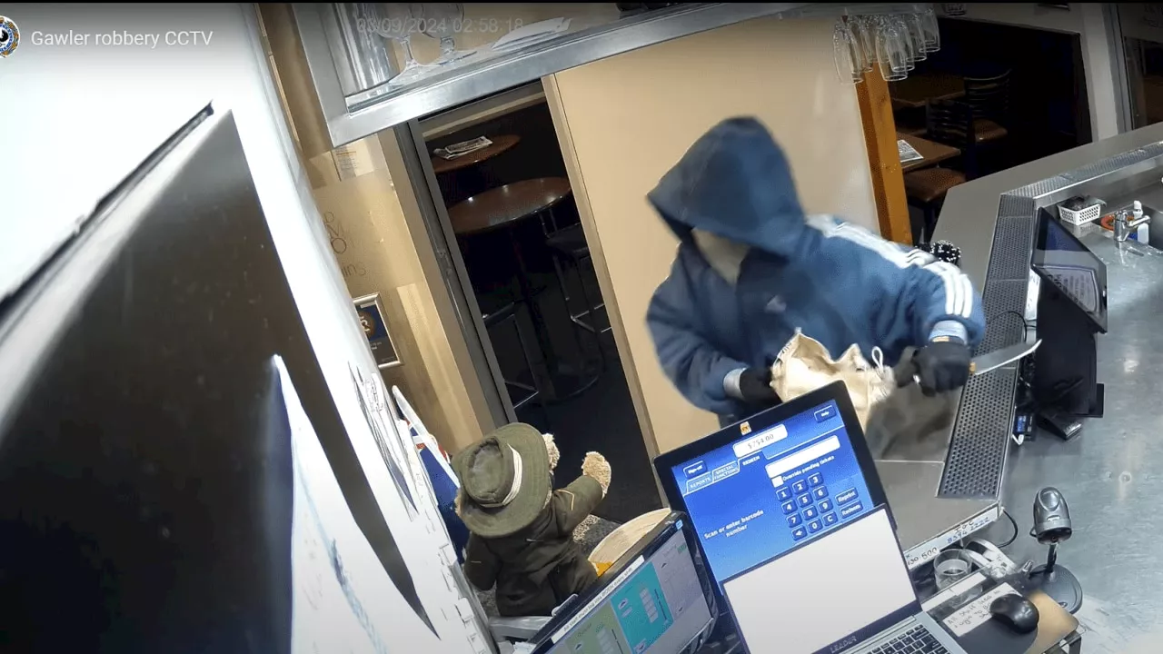 Shock footage shows armed men’s brazen hotel robbery