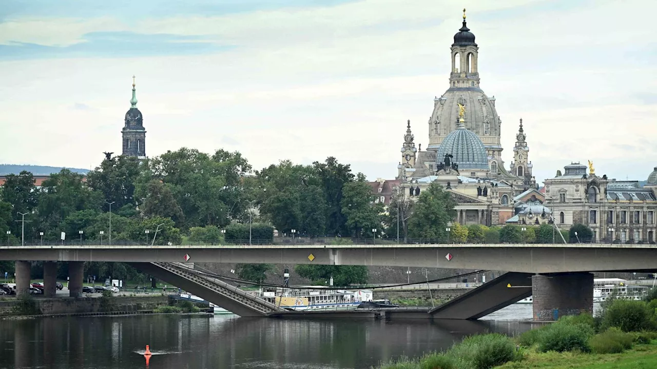 Dresden: Stabilität der Carolabrücke nach Teileinsturz fraglich