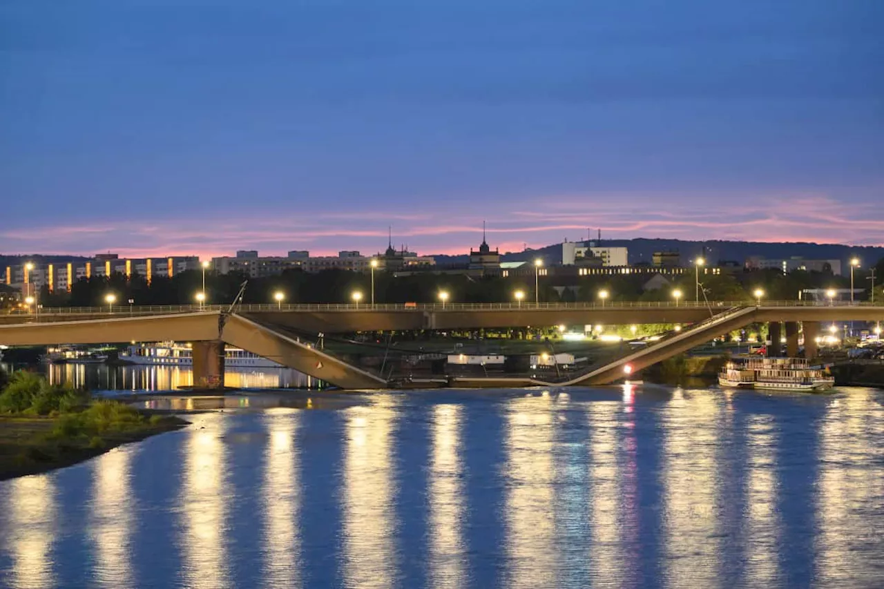 Germany’s historic Carola Bridge in Dresden suffers partial collapse, investigation underway