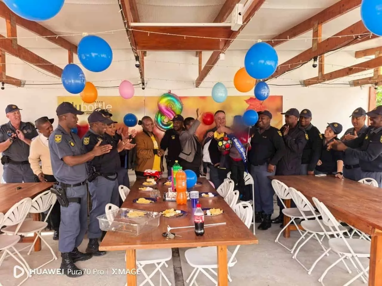 PICS: Free State police go beyond duty to make birthday special for destitute boy