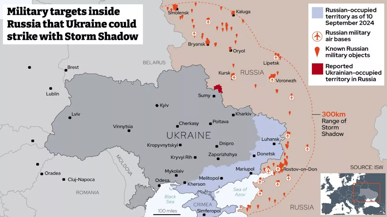 Key Russian targets in striking distance for Ukraine if missile ban is lifted