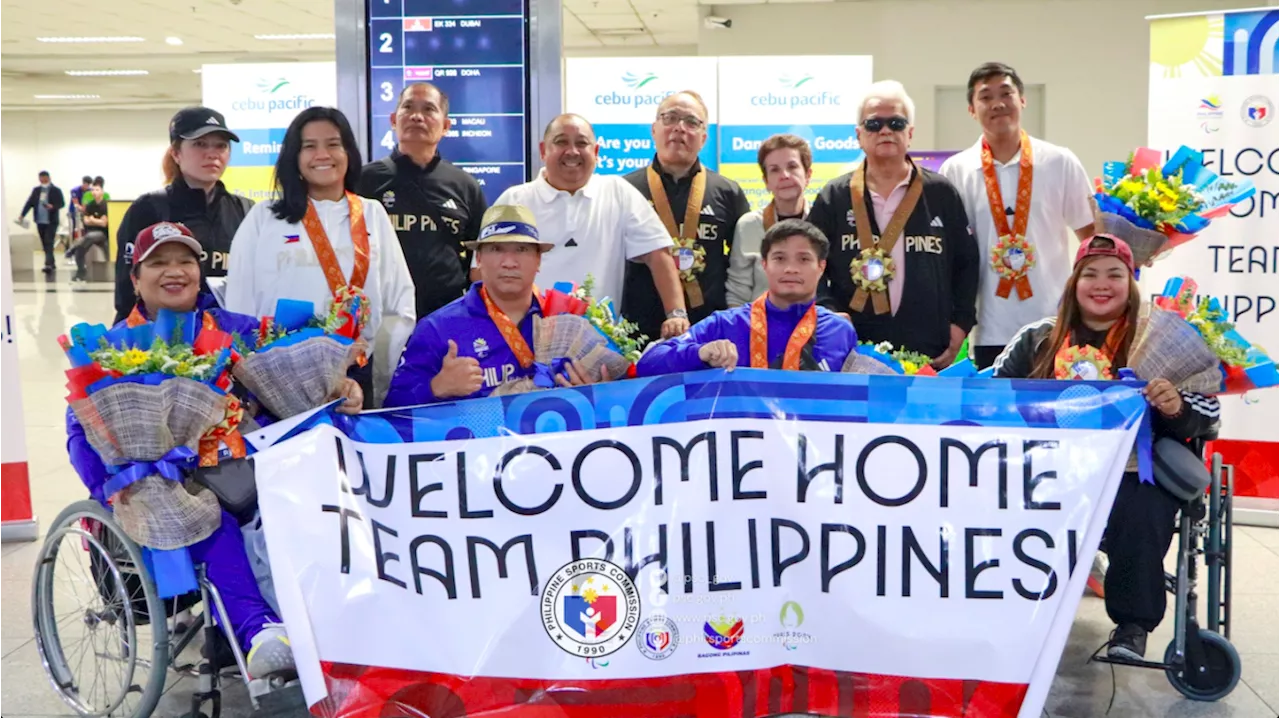 Filipino Paralympians return home