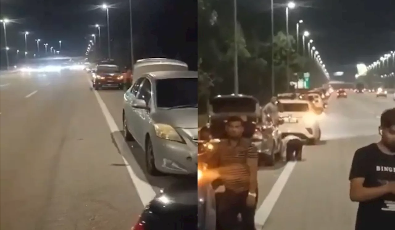 Concrete Slab In Middle Lane Causes Tire Blowouts On KLIA-KL Road