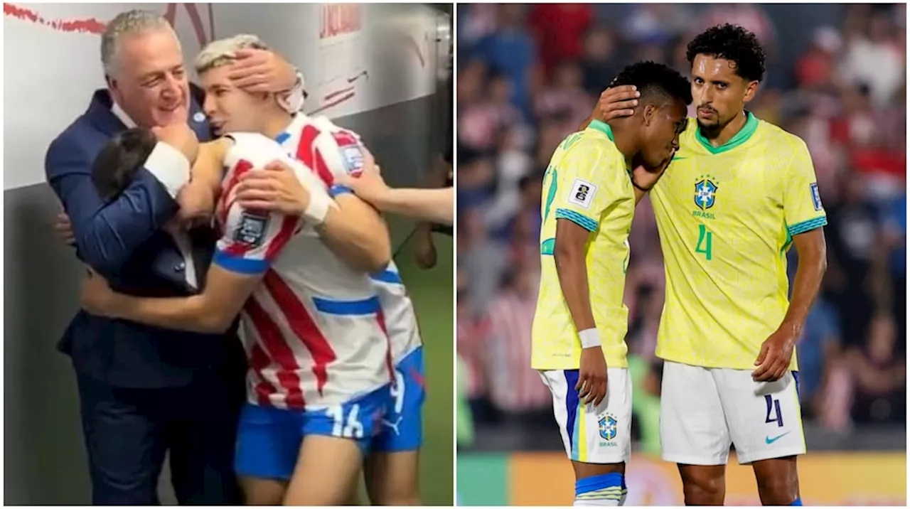 La reacción viral de Gustavo Alfaro tras ganarle a Brasil con la Selección de Paraguay