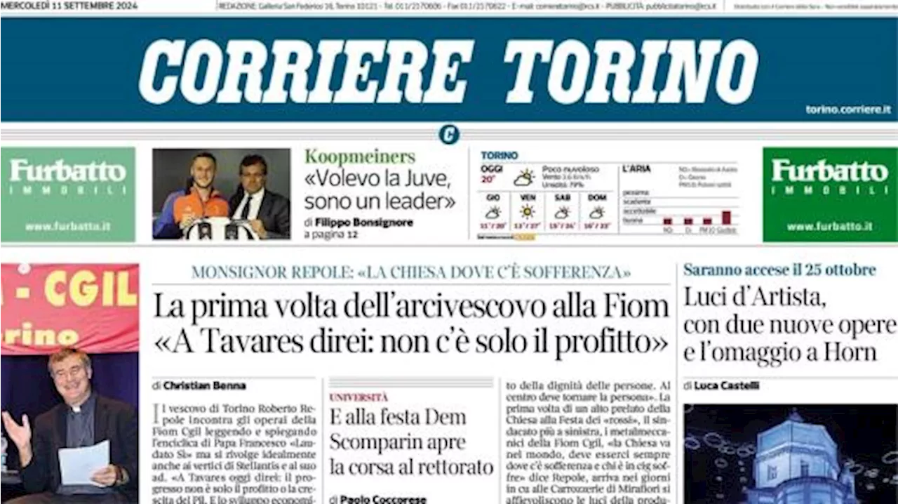 Koopmeiners si presenta, il Corriere di Torino titola: 'Volevo la Juve, sono un leader''