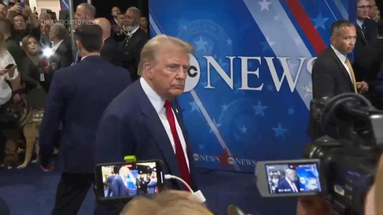 In the spin room, Trump says he thought Tuesday's was his best debate