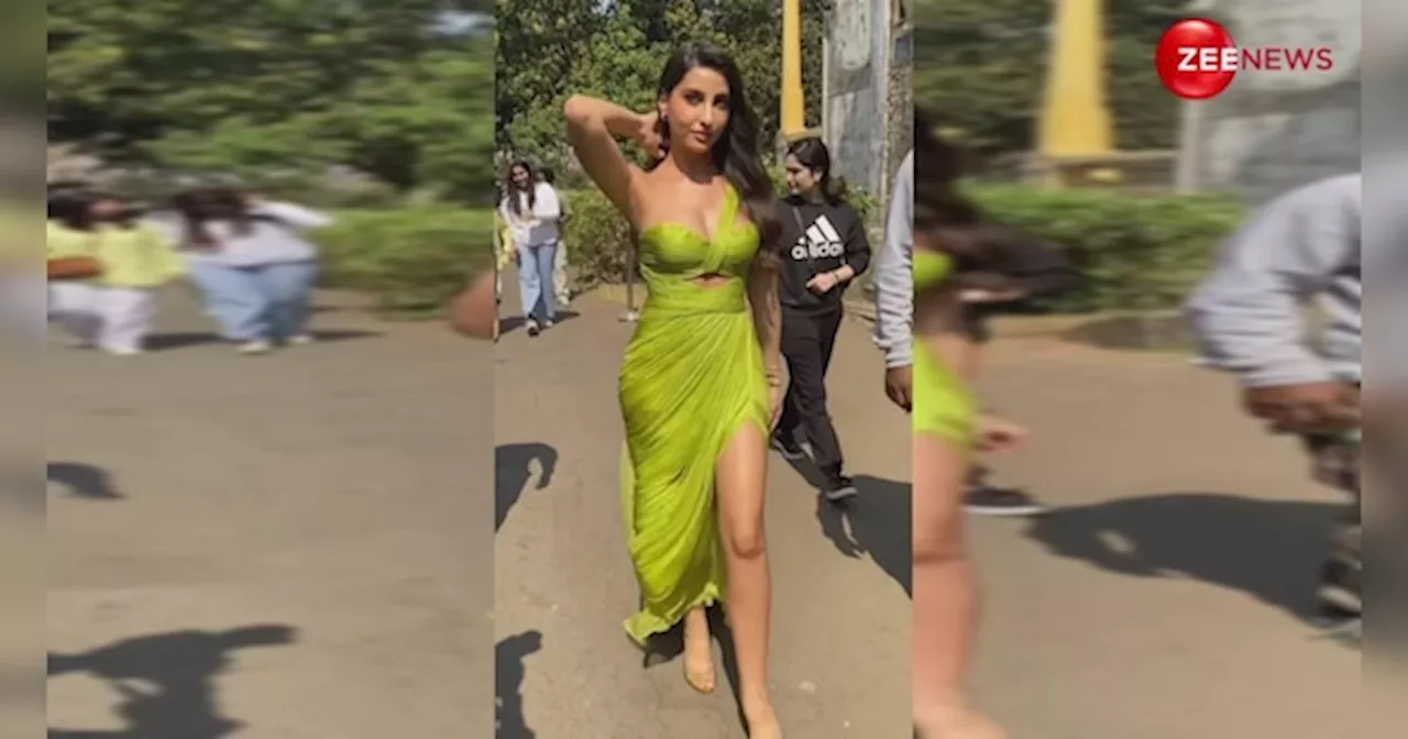 ओय होय होय! ग्रीन आउटफिट में Nora Fatehi ने बिखेरा जलवा, दिलकश अदाओं ने बढ़ाया इंटरनेट का पारा, देखें वीडियो