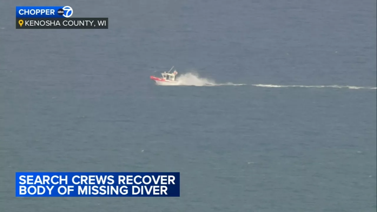 Diver's body recovered from Lake Michigan shipwreck in Kenosha County, Wis.