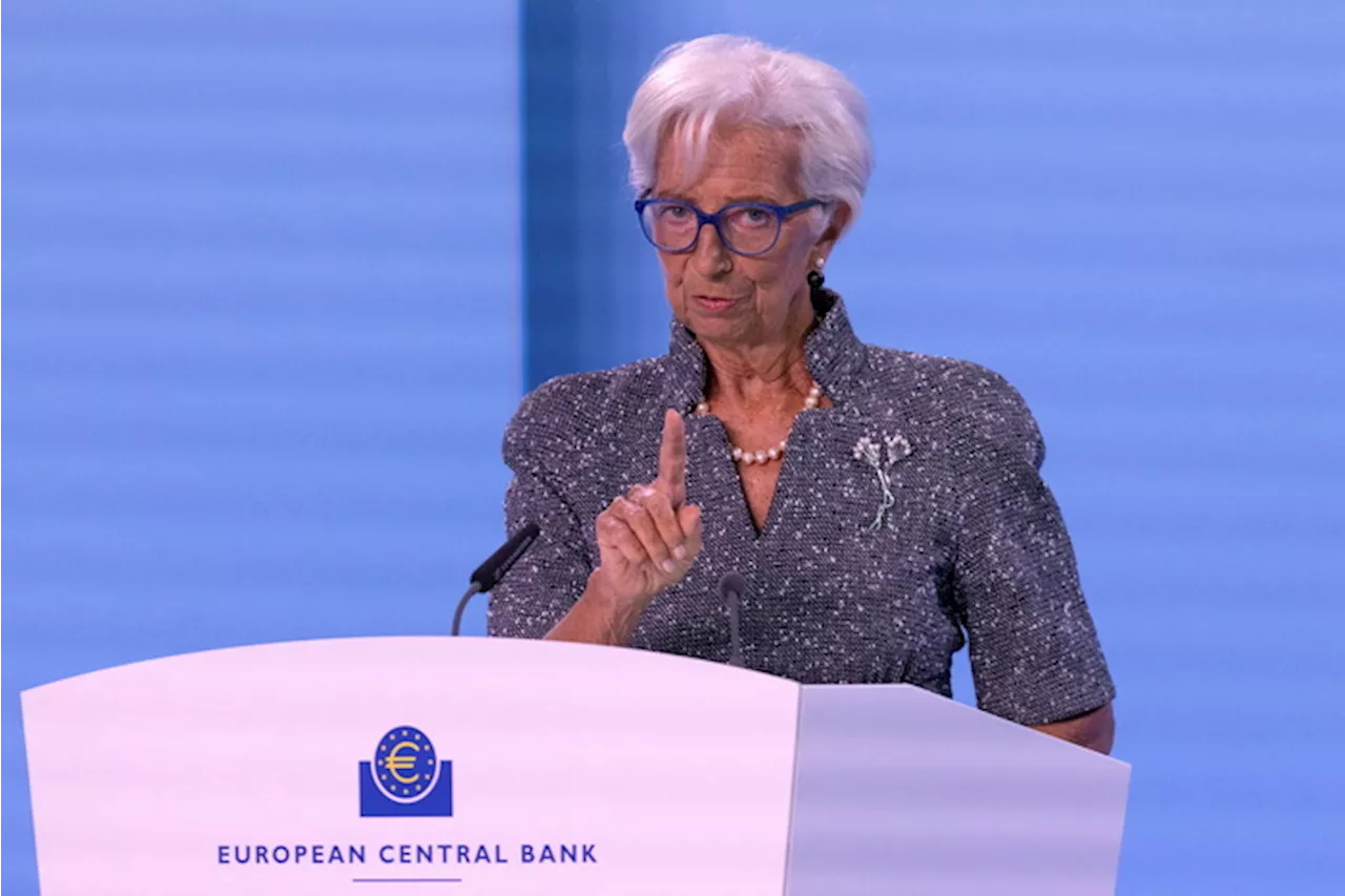 Presidente Bce Christine Lagarde dopo il Consiglio direttivo