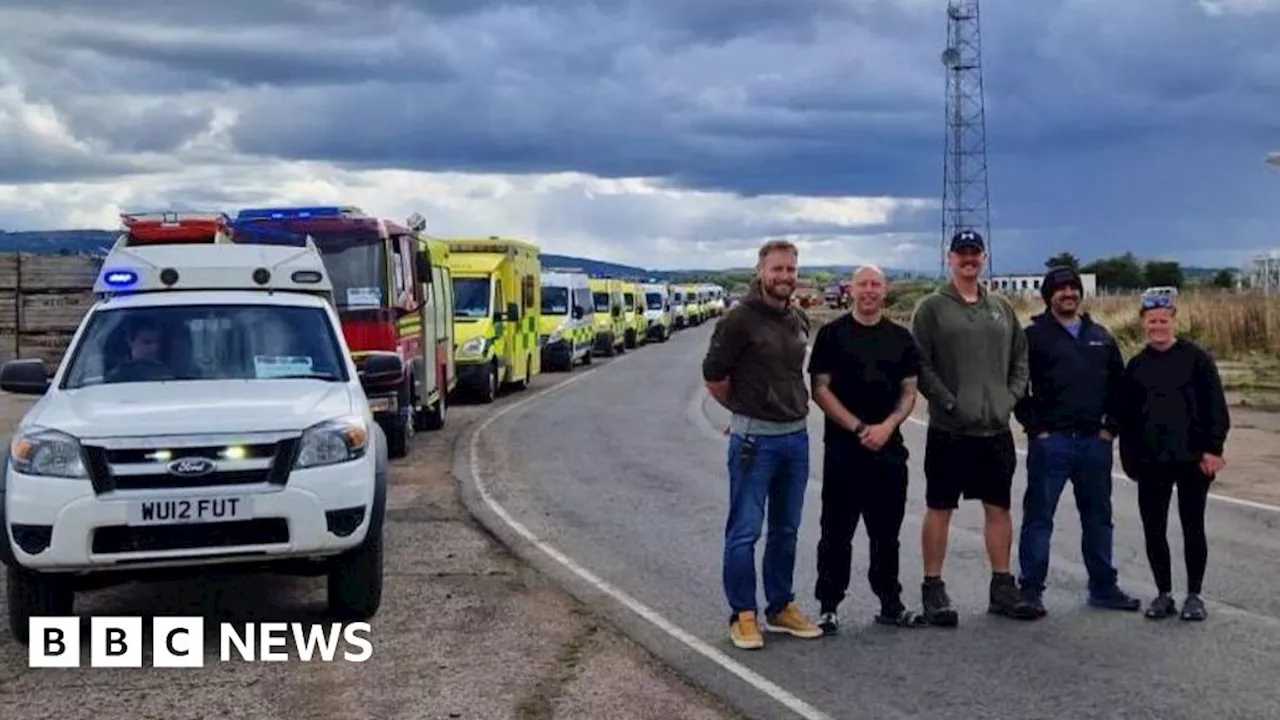 West Mercia Police volunteers take emergency vehicles to The Gambia