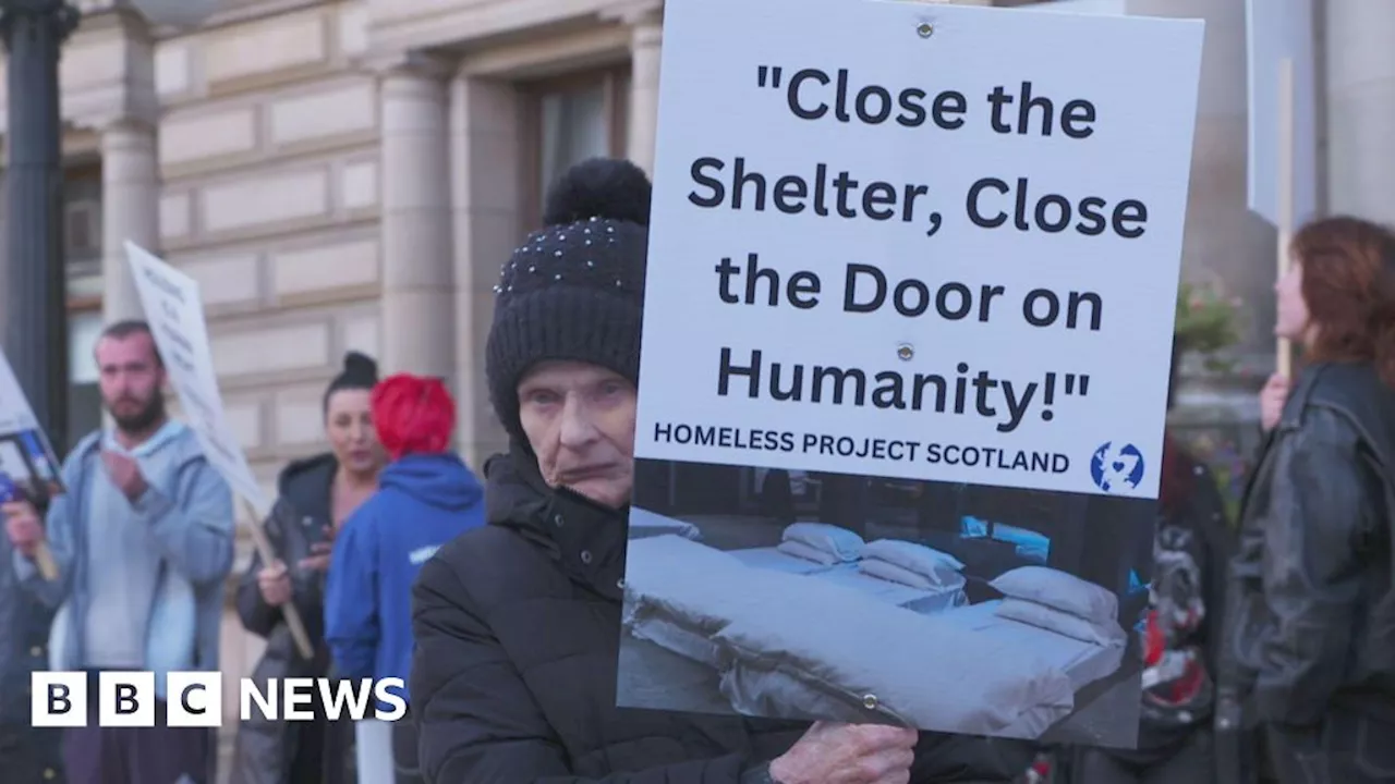 Protests at Glasgow homeless shelter as council orders closure