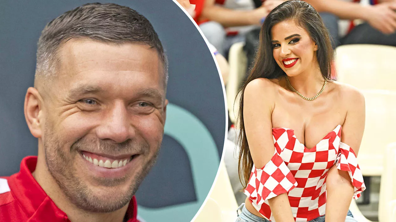 Lukas Podolski schwärmt von Miss Kroatien beim Glücksgefühle Festival