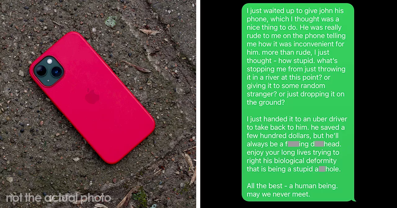 Good Samaritan Gets Rudely Rebuked For Returning Lost Phone