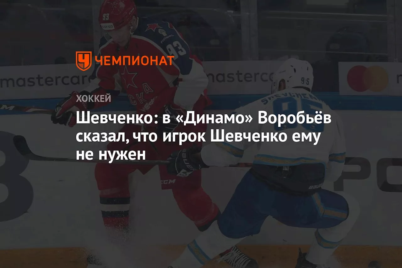 Шевченко: в «Динамо» Воробьёв сказал, что игрок Шевченко ему не нужен