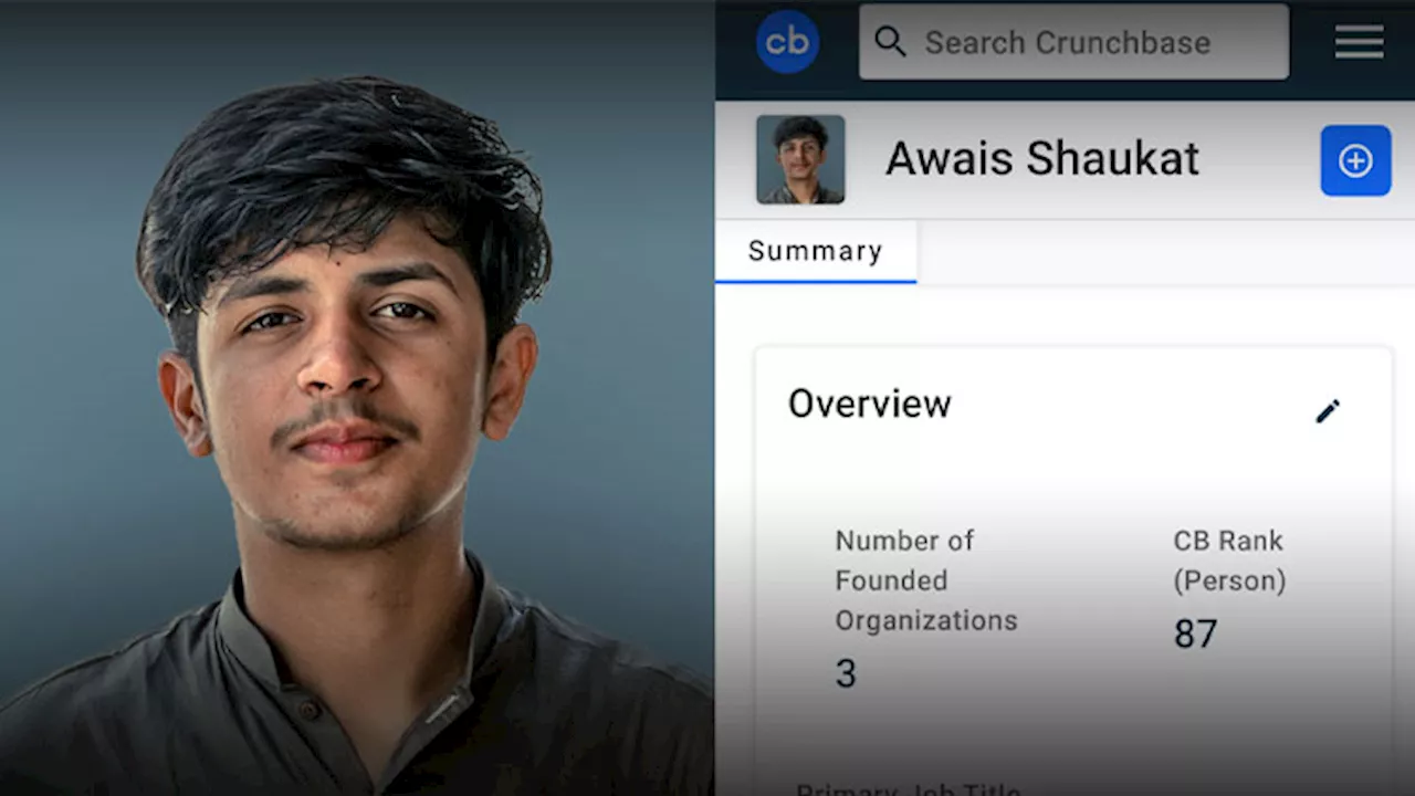 Pakistani Awais Shaukat ranked in top 100 out of 2 million on Crunchbase