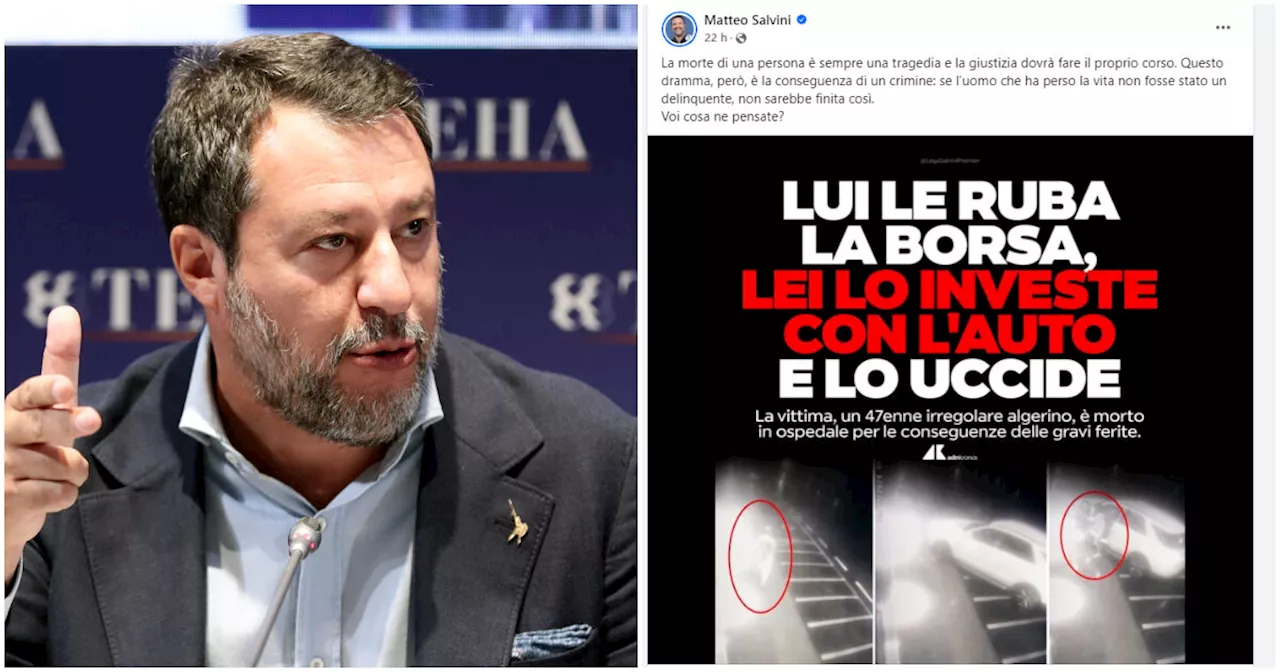 Rapinatore ucciso a Viareggio, Salvini: “Se non fosse stato un delinquente non sarebbe finita così”