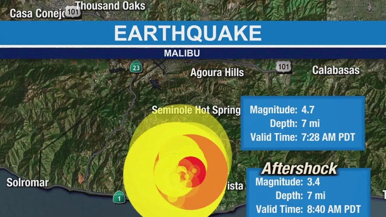 Earthquake centered in Malibu rattles Southern California, followed by aftershock