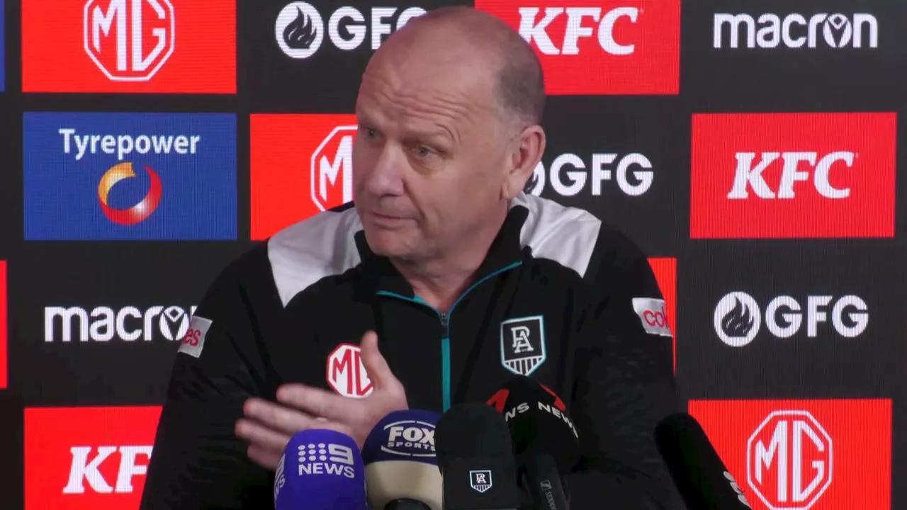 ‘Not going to be a smart-arse’: Defiant Port coach’s testy presser before defining crunch final