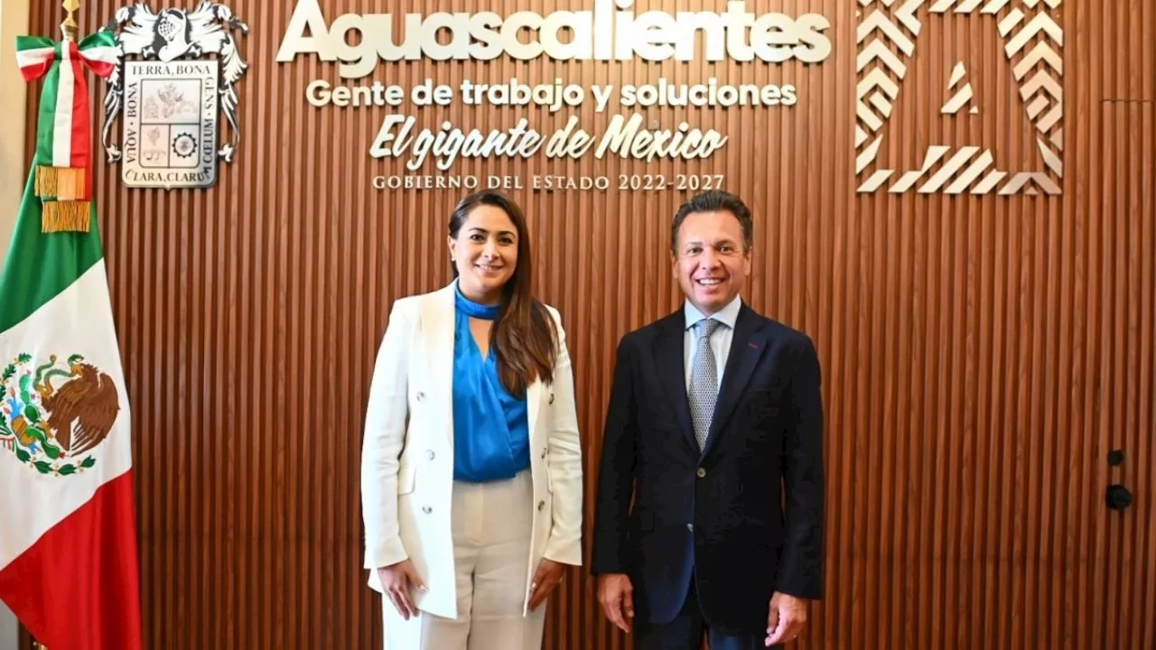 Tere Jiménez y Pablo Lemus acuerdan trabajar en proyectos que beneficien a Jalisco y Aguascalientes