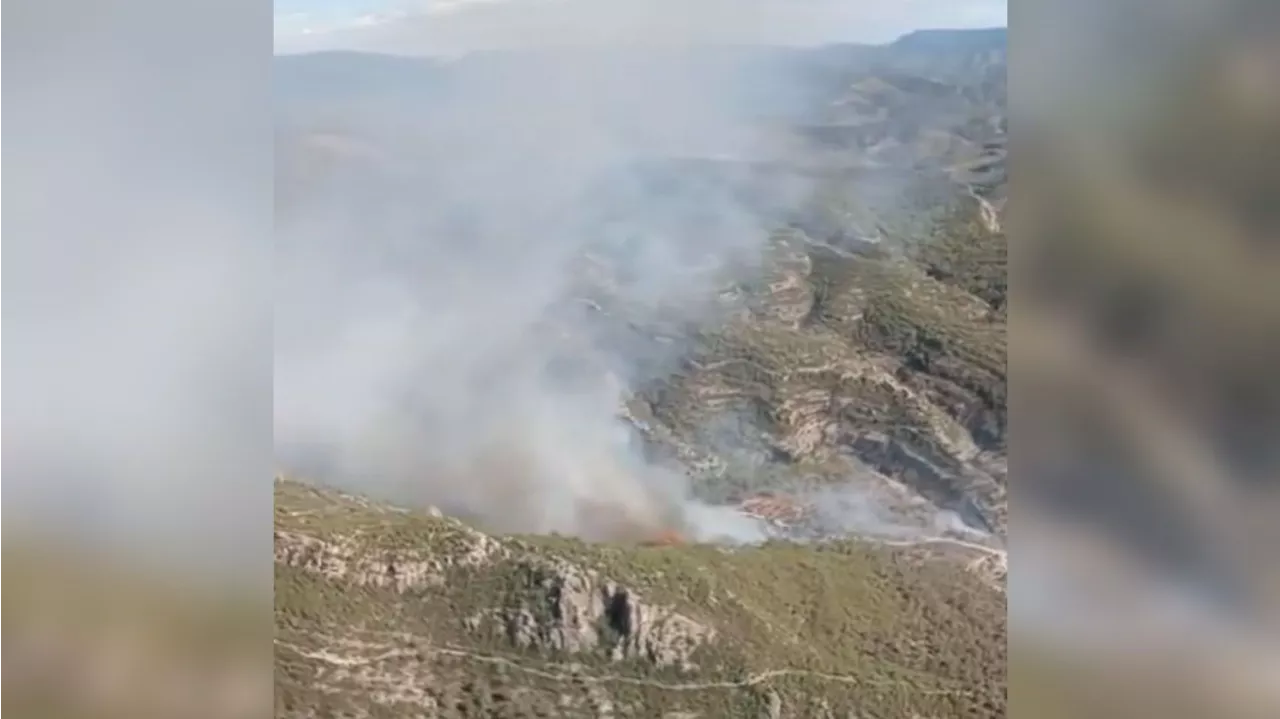 Declarados dos incendios simultáneos cerca de la Serra del Montsant, Tarragona