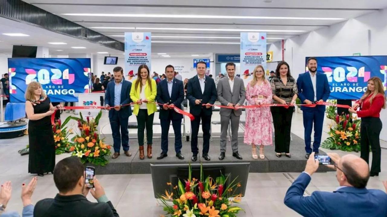 Ya tiene Durango un aeropuerto amplio y remodelado para recibir hasta 760 mil pasajeros: Esteban Villegas