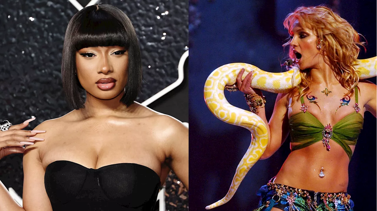 Megan Thee Stallion rend hommage à Britney Spears avec un serpent sur la scène des MTV VMAs