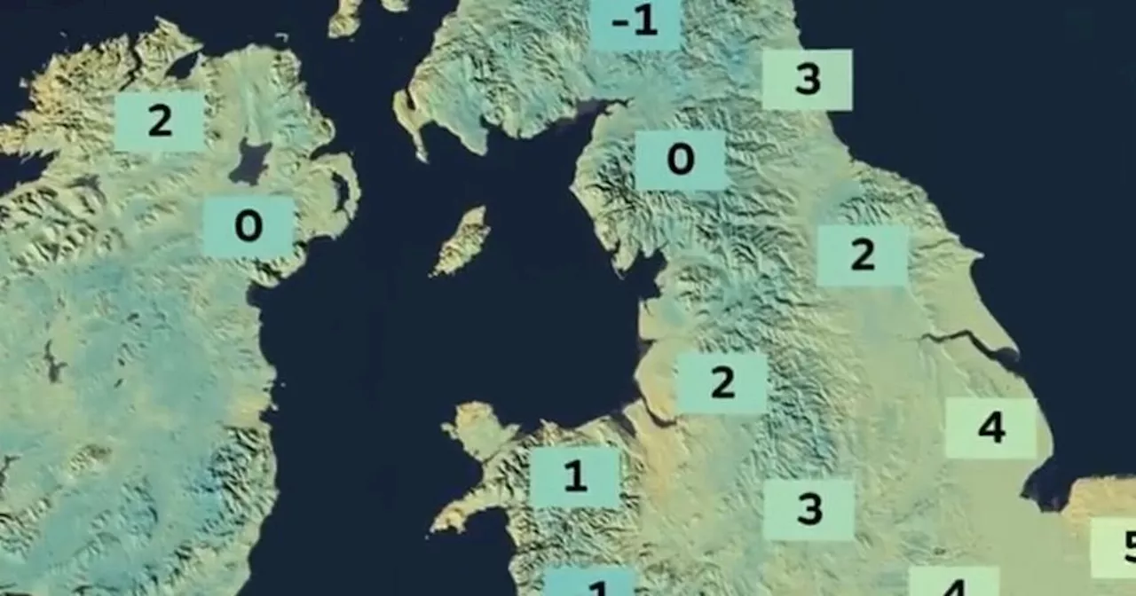 Met Office map reveals where temperatures will plummet to sub-zero overnight