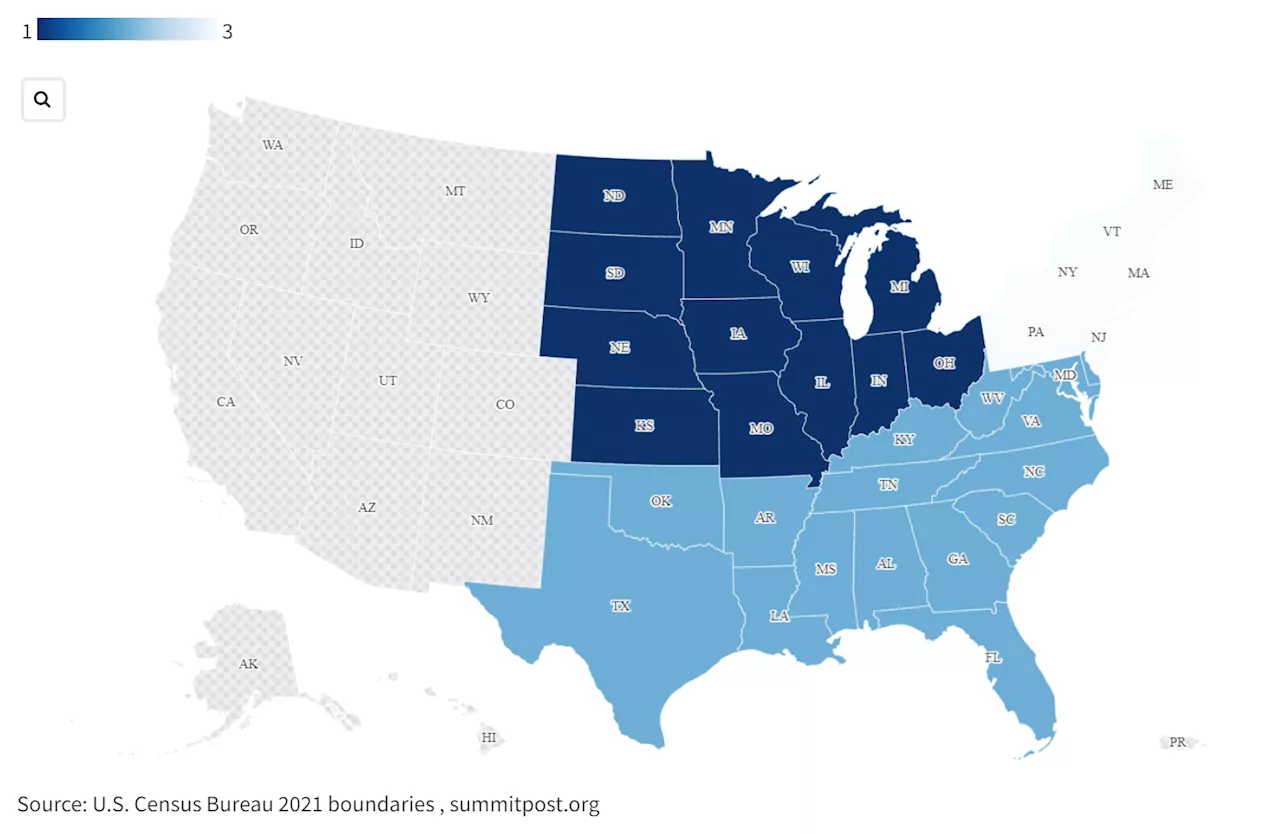 Map Reveals US Regions With Largest Income Rises