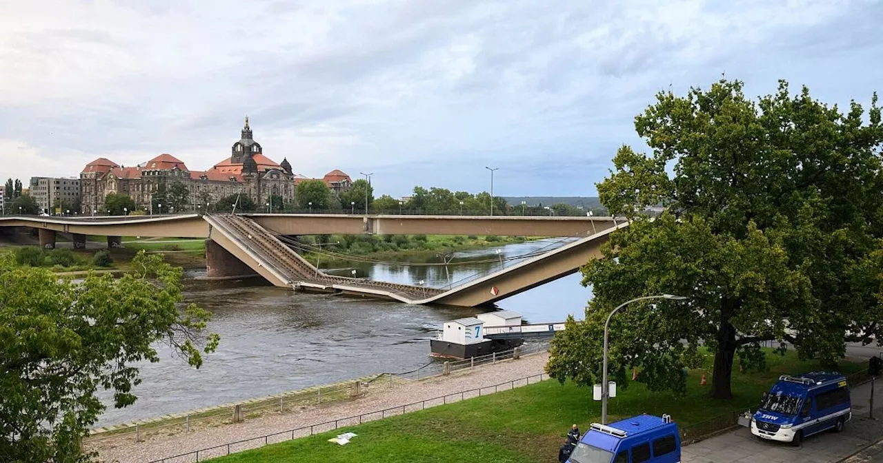 Teilabriss der Carolabrücke geplant - Sorge vor Hochwasser