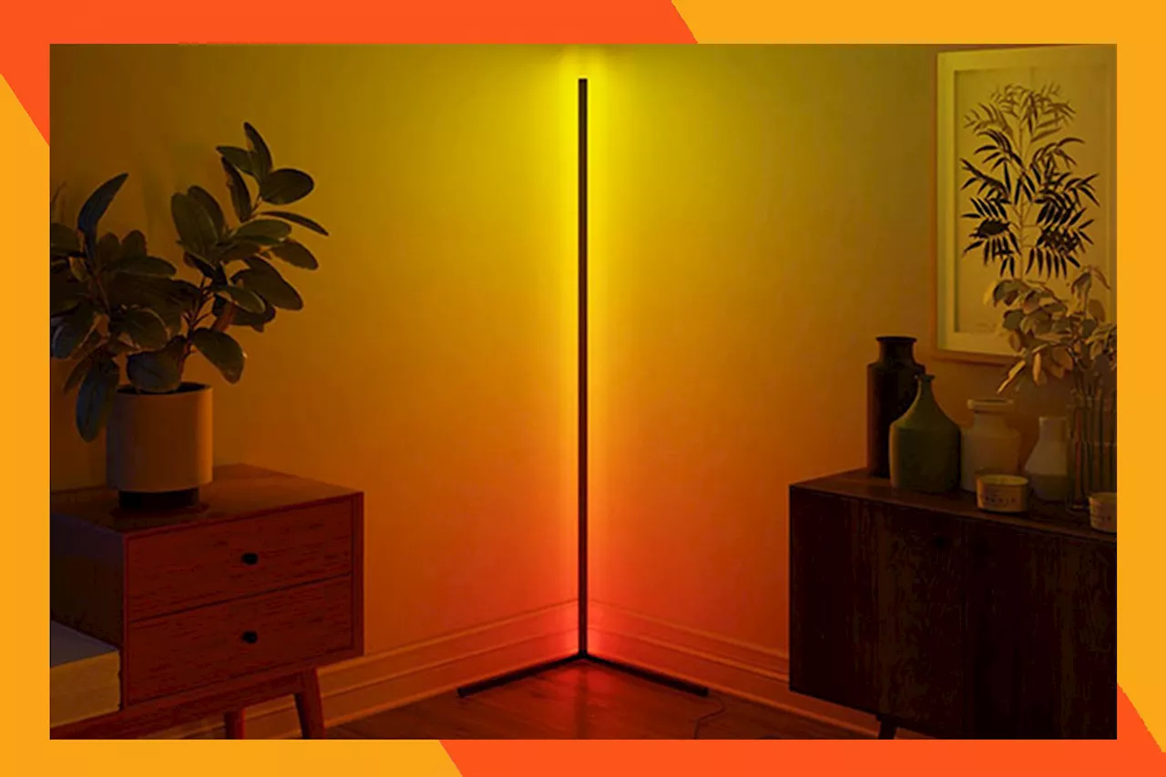 Customize your lighting with a 2-pack of LED color-changing corner floor lamps