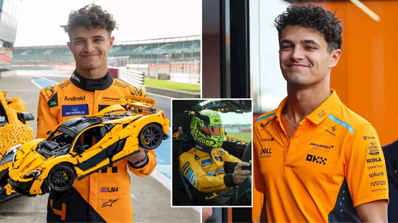 Lando Norris takes on ‘never-before-attempted’ LEGO McLaren challenge ahead of Azerbaijan Grand Prix