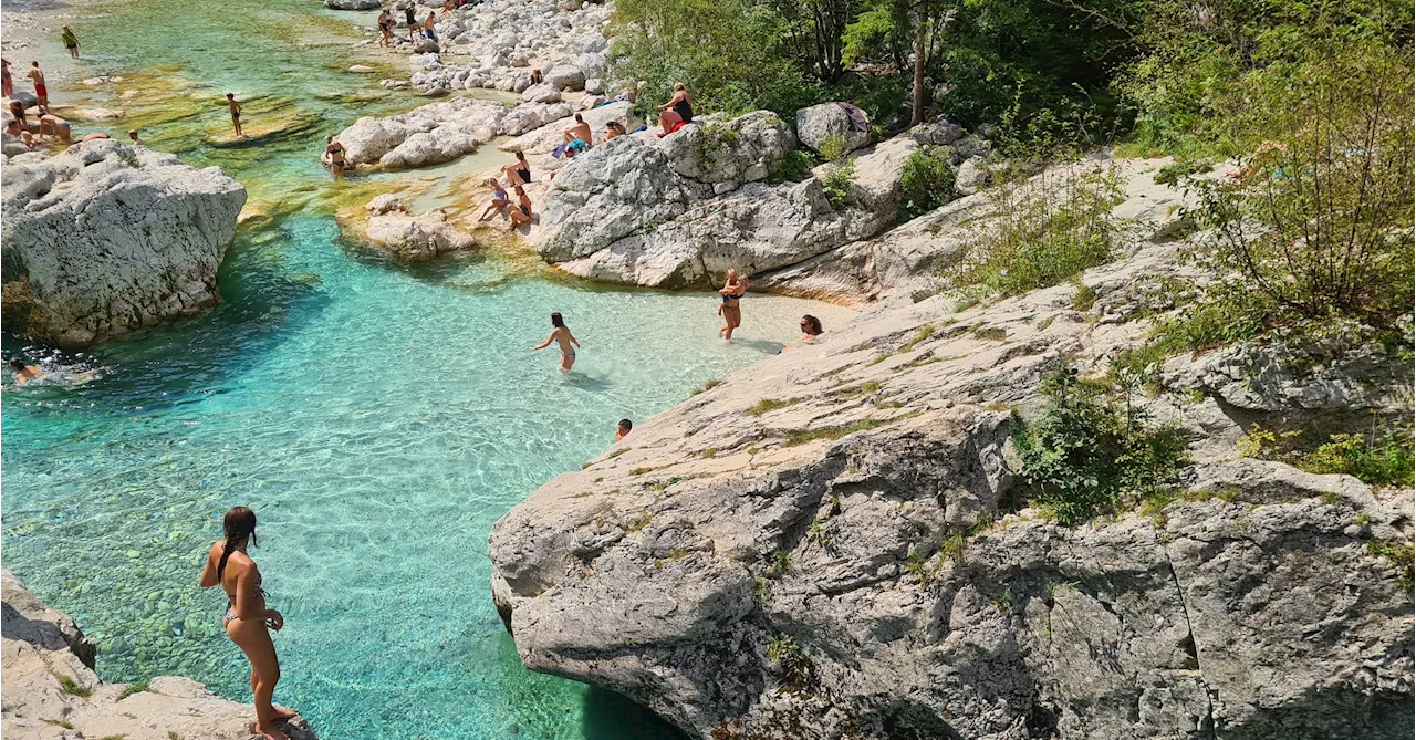 Baden in der Soča