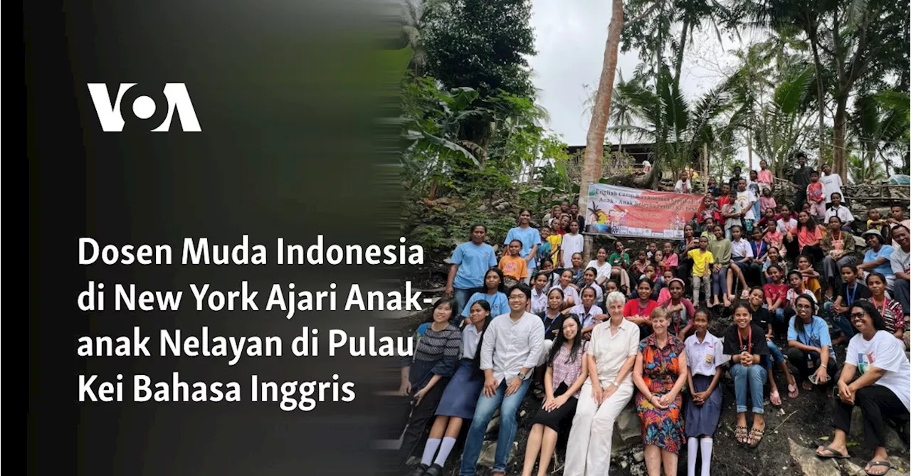 Dosen Muda Indonesia di New York Ajari Anak-anak Nelayan di Pulau Kei Bahasa Inggris