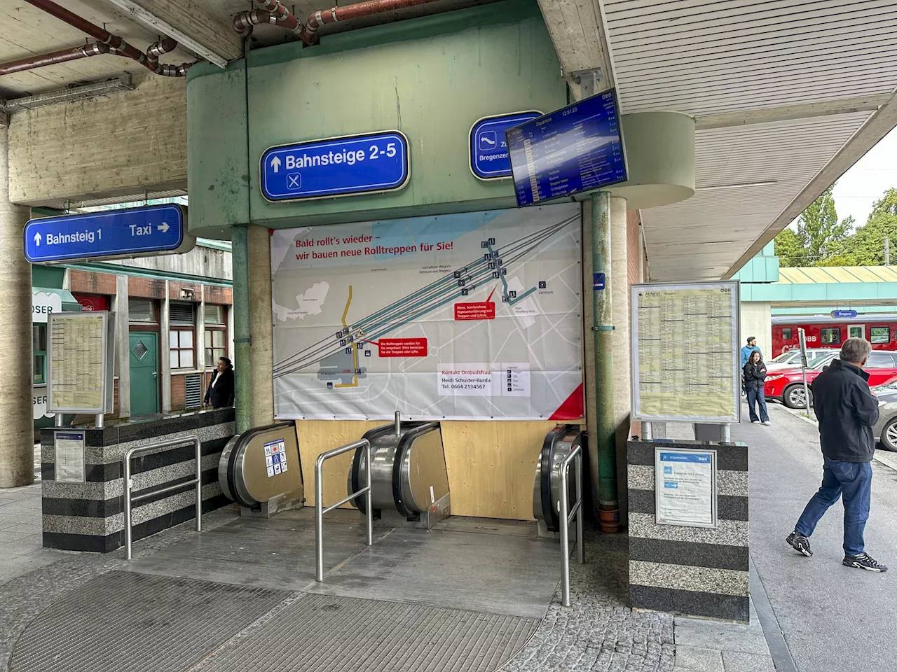 Neue Rolltreppen für den Bahnhof Bregenz