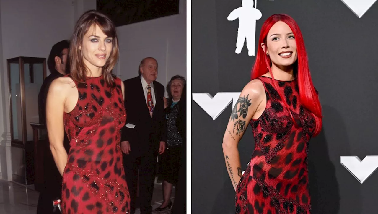 Halsey Revives Elizabeth Hurley’s 1990s Versace Couture Dress for MTV VMAs 2024 Red Carpet