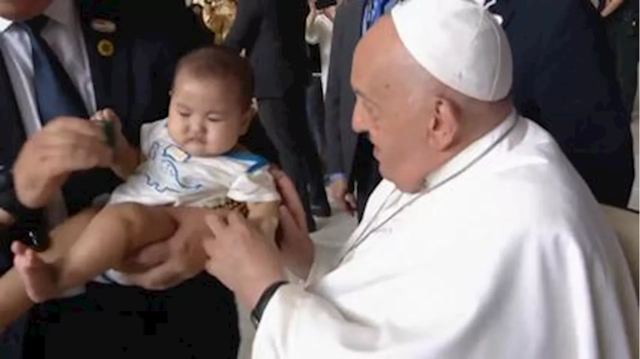 Pope Francis arrives at Singapore Sports Hub National Stadium to deliver Mass