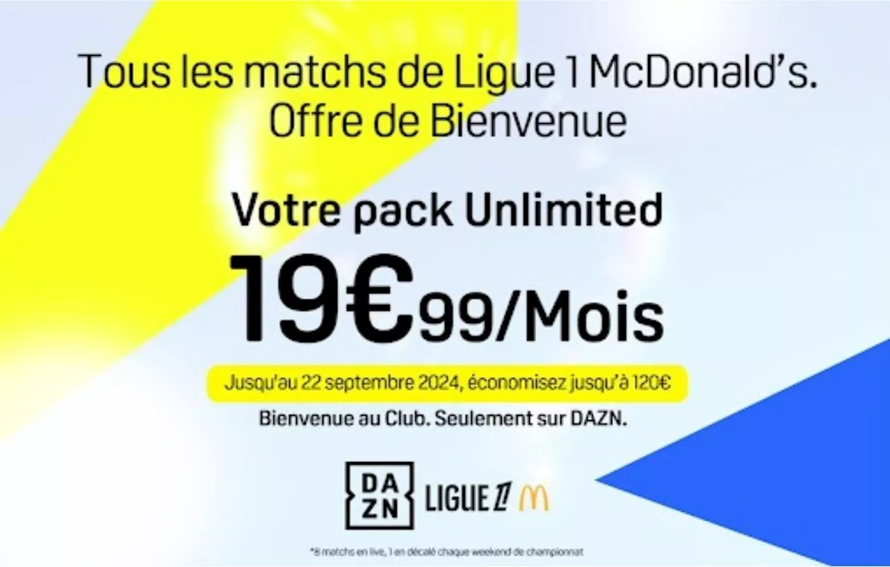 Profitez de DAZN à moitié prix jusqu’au 22 septembre, c'est le moment