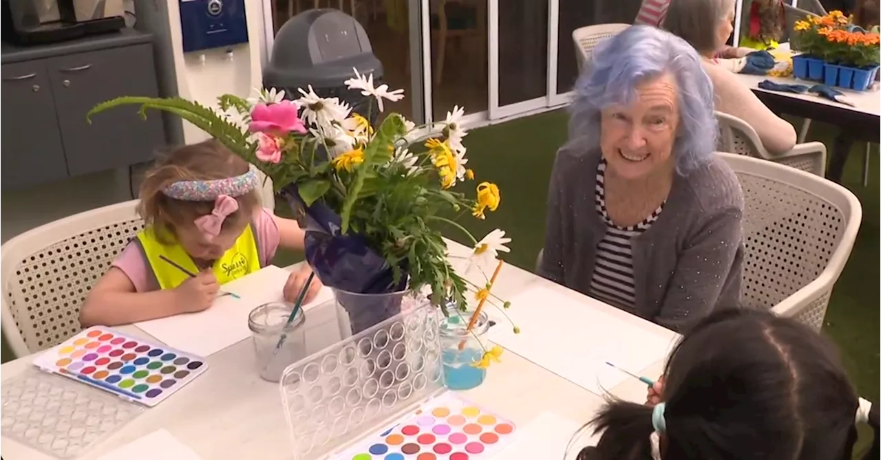 Heartwarming scenes as kids visit Perth aged care