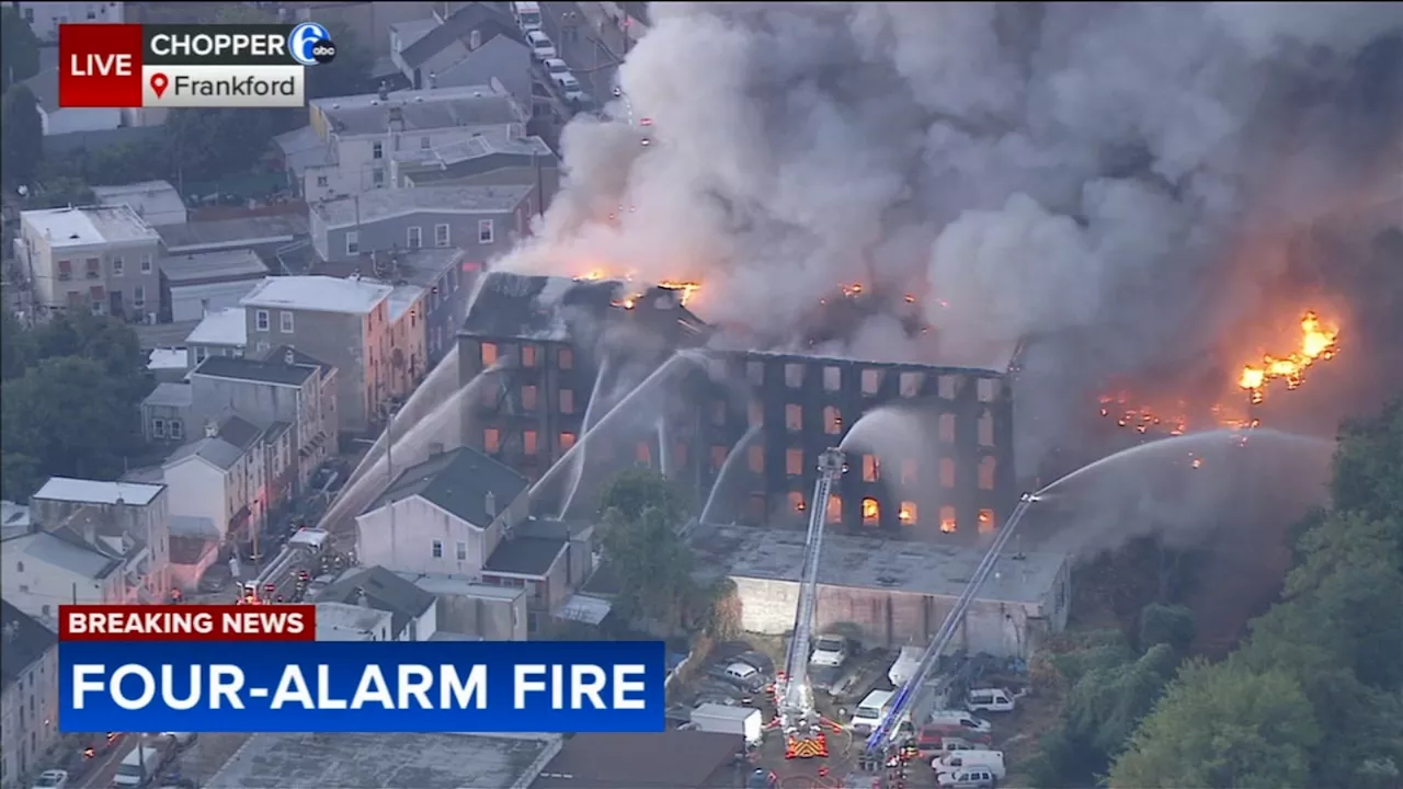 4-alarm Frankford fire under control after hours-long blaze ripped through 2 commercial buildings