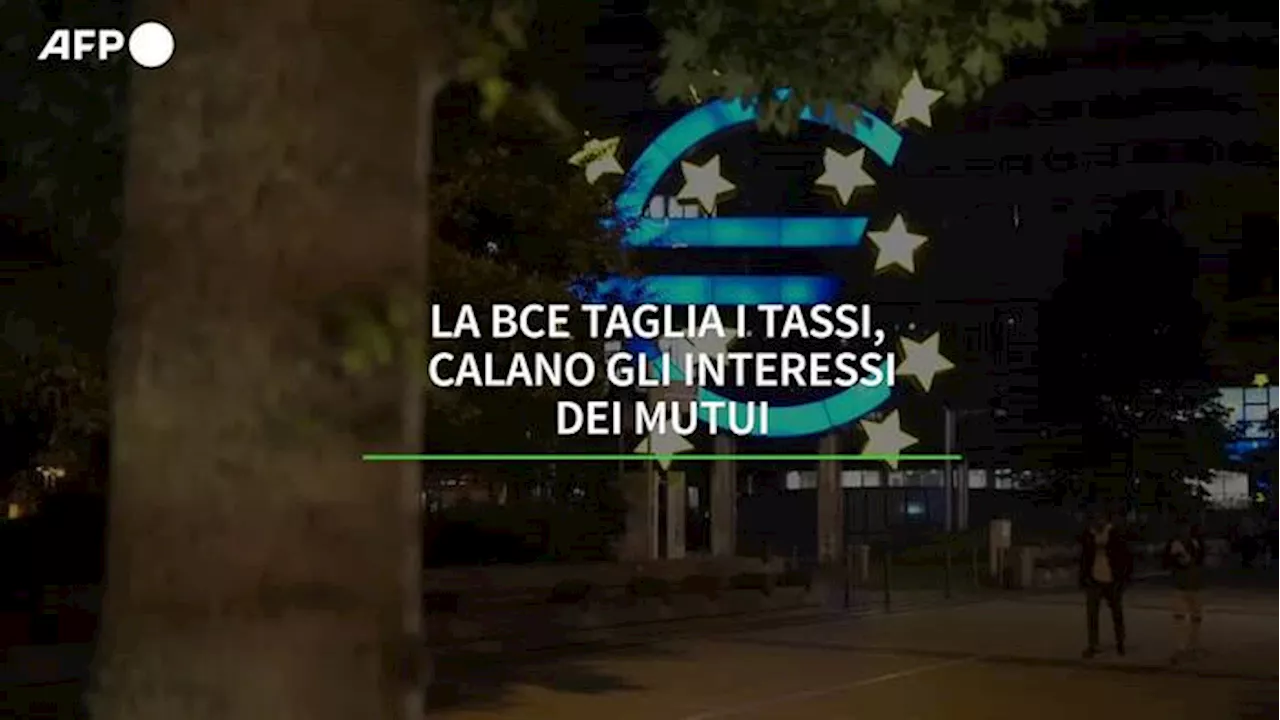 La Bce taglia i tassi, calano gli interessi dei mutui