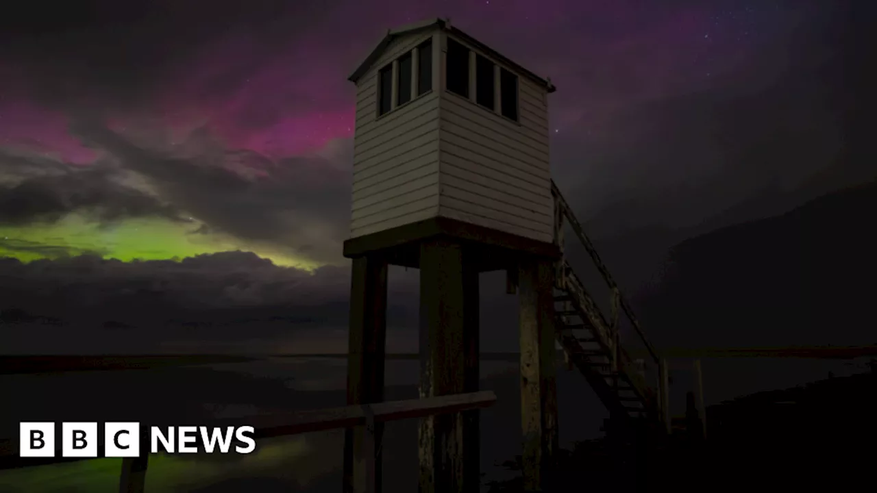 The Northern Lights across north-east England skies